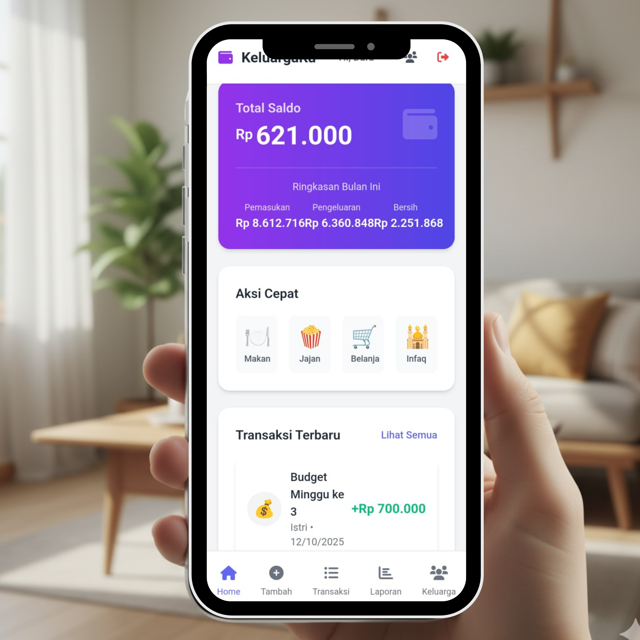 Tampilan antarmuka aplikasi BIFAS Digital yang mudah digunakan